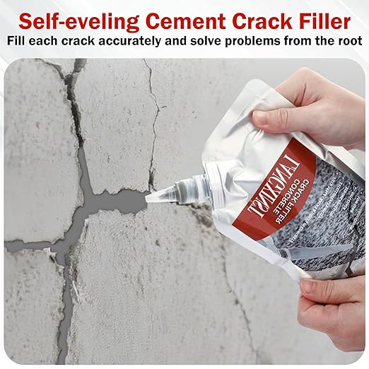 Concrete Crack Filler, Cement Crack Repair Sealant, Quick Drying Filler Waterproof Repair Sealant, Weather Resistant Concrete Sealer Outdoor Caulking Glue for Cement-Based Materials