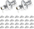 30-Pack GUOFIS Straight Stop Valve,1/2" Nominal Press Inlet x 3/8" OD Compression Outlet,1/4-Turn Shut-off Valve for Potable Water(Chrome Plated)(VALVE397-30Pack)