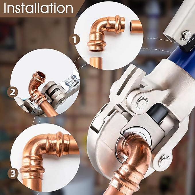Copper Press Fittings,1/2 inch Copper Coupling 45 Degree Elbow Coupling Zero Lead PxP 1/2 inch x 1/2 inch,12PCS 45-Degree Elbow with 1/2-Inch for Plumbing,OD 5/8”,Use with Hydraulic Press Fitting Tool