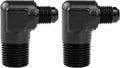 EVIL ENERGY 6AN to 1/2" NPT Male 90 Degree Fitting Adapter Aluminum 2PCS