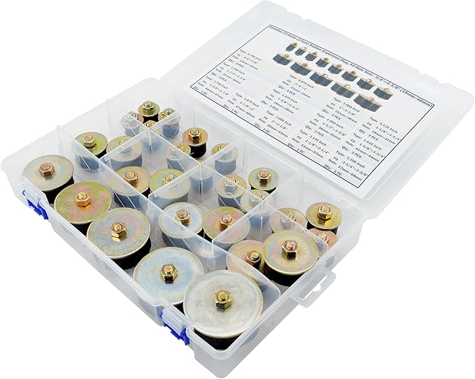 13 Sizes (27pcs) Rubber Expansion Plug, Automotive Rubber Freeze Plug Fit Hole Size: 3/4"~2-3/8" (19mm~60mm)