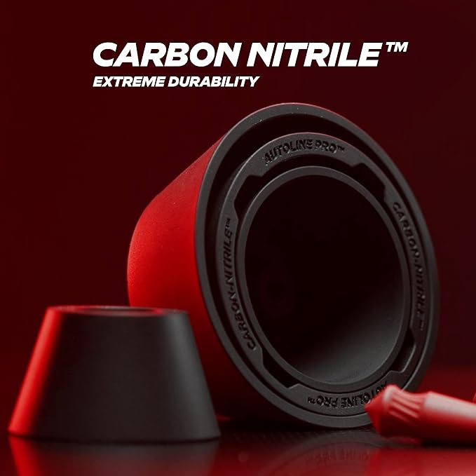 AutoLine Pro Premium Cone and Plugs 2-in-1 Adapters | for Automotive Smoke Machine Leak Testing | Cone & Cap Plugs Function | CarbonNitrile™ | Patented Design.