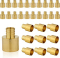 (30-Pack) PEX Fittings, Pex 3/4"x1" Female Sweat Copper Adapter, Brass Crimp Fittings, for PEX Tubing Pipe Plumbing, ASTM F1807(PEX1807135-30Pack)