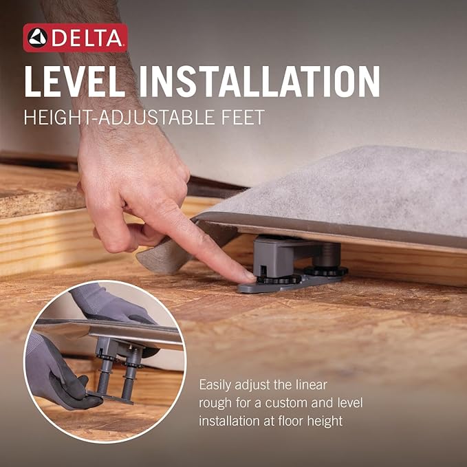 Delta Faucet 24-Inch Linear Shower Drain Wall Edge in Polished Nickel