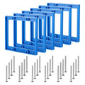 6Pcs Double Gang Outlet Box Extender Electrical Box Extenders with 24Pcs Screws, Receptacle Extenders 2 Gang Electrical Boxes for Electricals Boxes and Electricals Outlet Switches(Blue)(1/4in)