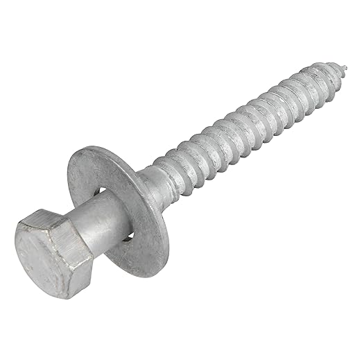 1/2 x 4 (25 Pack) Lag Screw Kit, 25 Screws and 25 washers, Hot Dip Galvanized, Meets ASME B18.2.1 Industrial/Commercial Grade by Makers Bolt