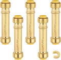 Slip Coupling,1/2 Inch Push-fit Slip/Repair Coupling with Disconnect Clip, 1/2" Push Fittings for Copper, PE-RT, CPVC Pipe(Pack of 5)(PF106)