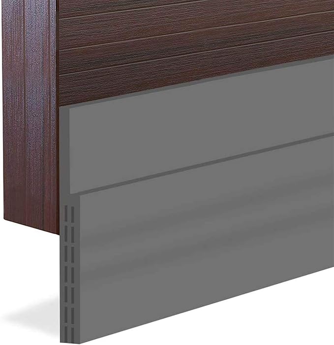 [New Upgrade] Huge Gap Door Draft Stopper, 3.4" W Widened Door Sweep Seal Gap Up to 1.8" for Interior & Exterior Doors - Keeping Draft, Noise, Dust and Unwanted Animals Out,3.4" W x 39" L,Grey