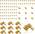 (100-Pack) PEX Fittings, Pex 1/2" x 1/2" Male Threaded NPT Elbow Adapter, Brass Crimp Fittings, for PEX Tubing Pipe Plumbing, ASTM F1807(PEX1807096-100Pack)