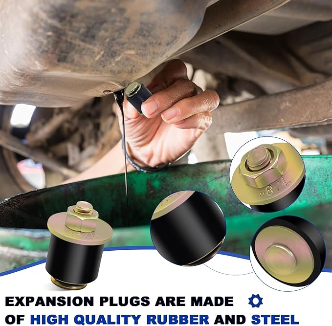 7/8" Expansion Rubber Freeze Plugs 8PCS Automotive Engine Expandable Freeze Rubber Plugs Fit Hole: 7/8" - 1" (22 mm - 25 mm)