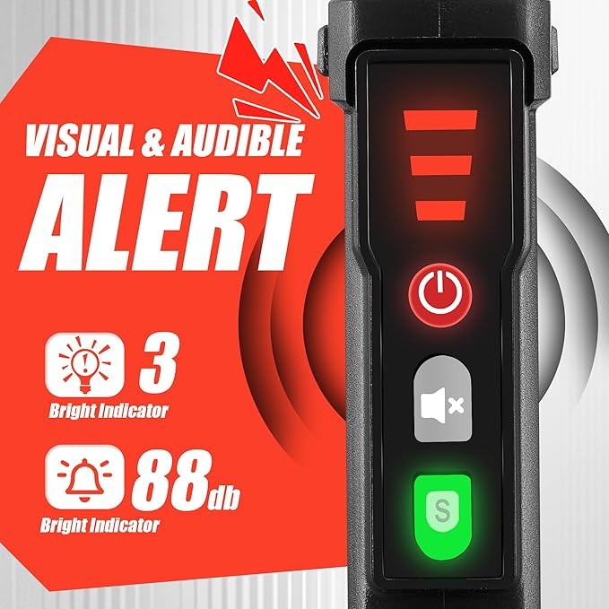 2 in 1 Gas Leak Detector, IVOLWIN Natural Gas Leak Detector with Foldable Screwdriver, Audible & Visual Alarm, Portable Gas Detector for Home Natural Gas, Methane, Propane and Combustible Gases