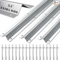 9 FT Heavy Duty Extra Wide V-Track (3FT×3), Compatible with 4" & 6" Large V-Groove Rollers for Smooth Sliding Without Hitting Anchor Bolts Includes Hammer Drive in Anchors for Sliding Gates Driveway