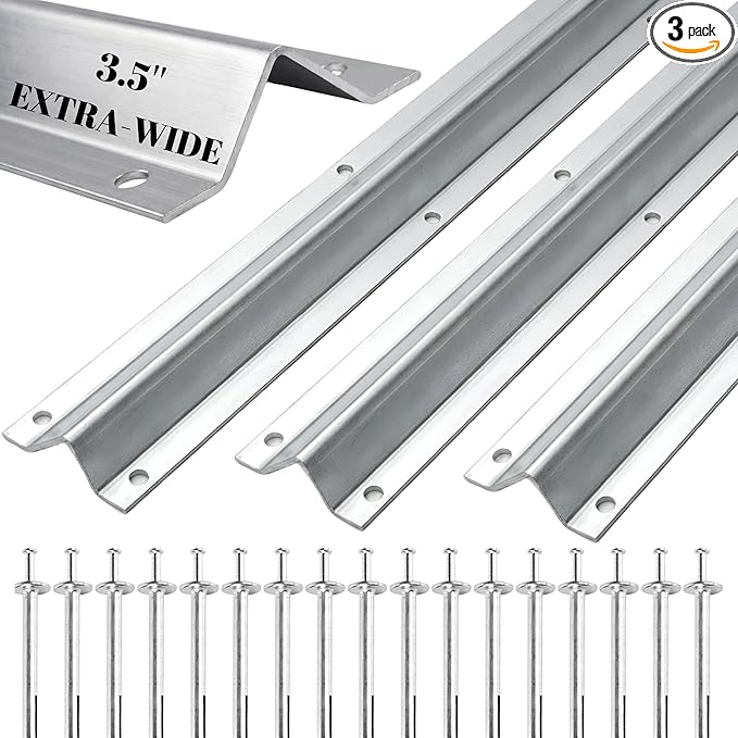 9 FT Heavy Duty Extra Wide V-Track (3FT×3), Compatible with 4" & 6" Large V-Groove Rollers for Smooth Sliding Without Hitting Anchor Bolts Includes Hammer Drive in Anchors for Sliding Gates Driveway