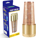 2" One-Way Foot Valve, No-Lead Brass With ZEBRA MUSSEL Strainer to Filter Impurities, No Return Valves Prevent Backflow of Media for Irrigation Water Pump