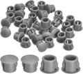 uxcell 38Pcs 8mm(5/16") Nylon Hole Plugs, Flush Type Panel Round Snap in Fastener Knockout Locking Plugs for Furniture Insert End Caps Panels, Gray