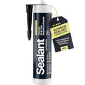 Jet Black Kitchen Bathroom Hybrid Polymer Sealant Adhesive 13.1oz All in One Waterproof Weatherproof Joint Paintable Indoor Outdoor Bath Shower Sink Window Board Door RV Roof Wood Leak - 1 Pack