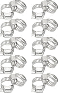 PATIKIL 20 Pcs Adjustable Hose Clamps,5/16"-5/8" (10mm-16mm) 304 Stainless Steel Worm Gear Drive Duct Pipe Clamp for Plumbing Automotive Mechanical Hose Connections, Silver