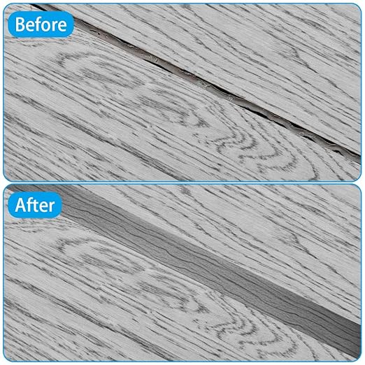 8Ft Floor Transition Strip, 2 in Wide Self Adhesive Vinyl Threshold Strip for Joining Floor Gaps Wood Grain Design Tap (Walnut Dark Gray)