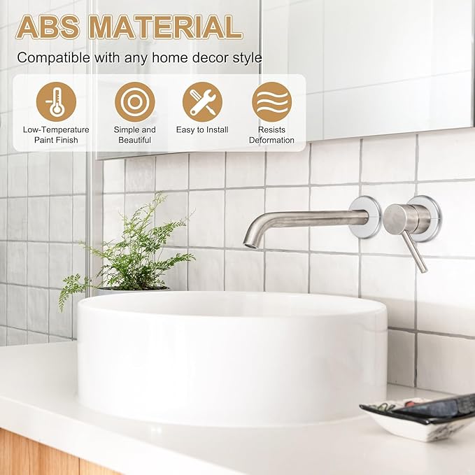PATIKIL Wall Split Flange 115mm / 4.5" OD, 4 Pcs Round Escutcheon Plate Cover PPR Plumbing Cover Plates with Self-Adhesive Tape for 51mm / 2" Dia Water Pipe Faucet, Silver