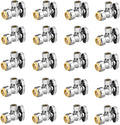 20pcs Stop Valves, 1/2" × 3/8" Angle Stop Valve, 1/2" PTC Input, 3/8" OD Compression Output, Push to Connect, 1/4 Turn, Chrome Plated Brass for Faucet, Toilet Valves, No Lead