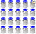 Nickel-plated Iron 3/8"Tube OD x 3/8"NPT 20Packs Quick Release Connectors Straight Thread Push to Connect Tube Fittings