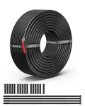 NAOEVO 10 Gauge Wire 2 Conductor Electrical Wire, 10 AWG Stranded PVC Cord, 12V Low Voltage/Tinned Copper/Flexible Cable for Automotive Wiring, Lamp Cord, Marine Cable (200FT)