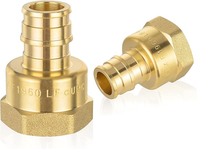 HeSun 50-Pack PEX-A FNPT Adapter Fitting, 1/2" NPT Female x 1/2" PEX-A Expansion Adapter, ASTM F1960