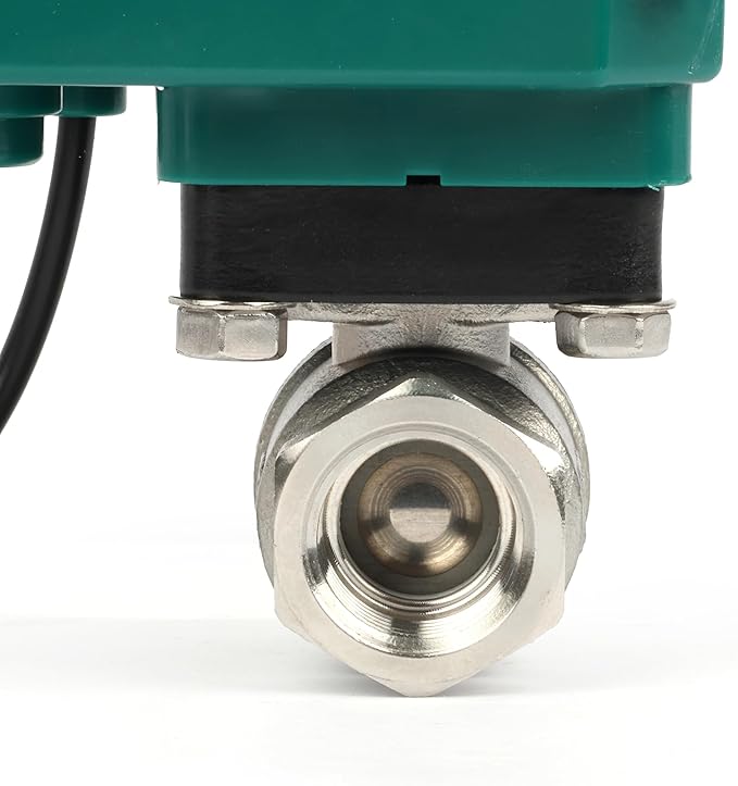 U.S. Solid 1/2" Smart Motorized Ball Valve - Stainless Steel Remote App Mobile-control Electrical Ball Valve with Manual Switch, Plug Connection