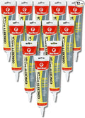 Red Devil 0645 Concrete Repair Patch, Cement Crack Filler, Pre-Mixed, 5.5 Oz. Squeeze Tube, Pack of 12, Gray, 12 Pack, Made in USA