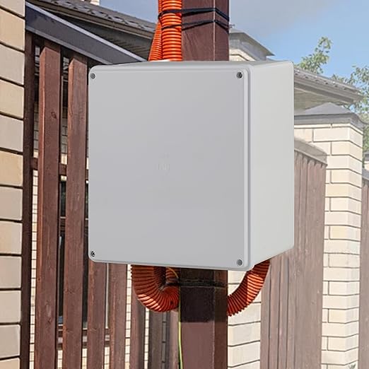 9" x 9" x 4" PVC Plastic Dustproof Waterproof Box IP65 Electrical Junction Boxes Project Junction Conduit Box for Outdoor Enclosure