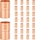 HeSun 30-Pack Copper Fittings, 3/4-Inch Copper Coupling with Rolled Stop, C x C with Sweat Solder Connection