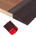 Floor Transition Strip Self Adhesive Vinyl Door Threshold for Doorways Carpet Edging Trim Overlap Edge Reducer for Laminate Floor, Carpet, Tile (Dark Walnut Grain, 3/5" to 4/5", 6.6Ft)