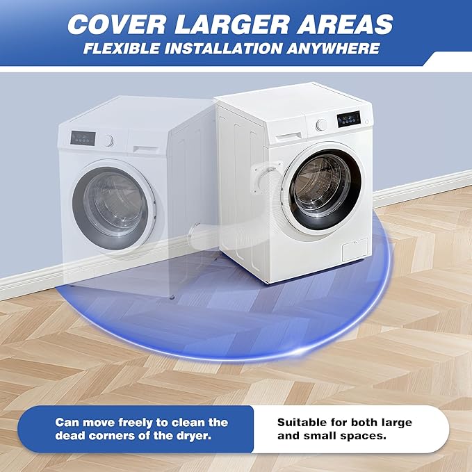 Magnetic Dryer Vent Connector, DV180 Airtight Seal Dryer Vent Coupling Kit with 4" 3.3ft Duct, Easy to Clean
