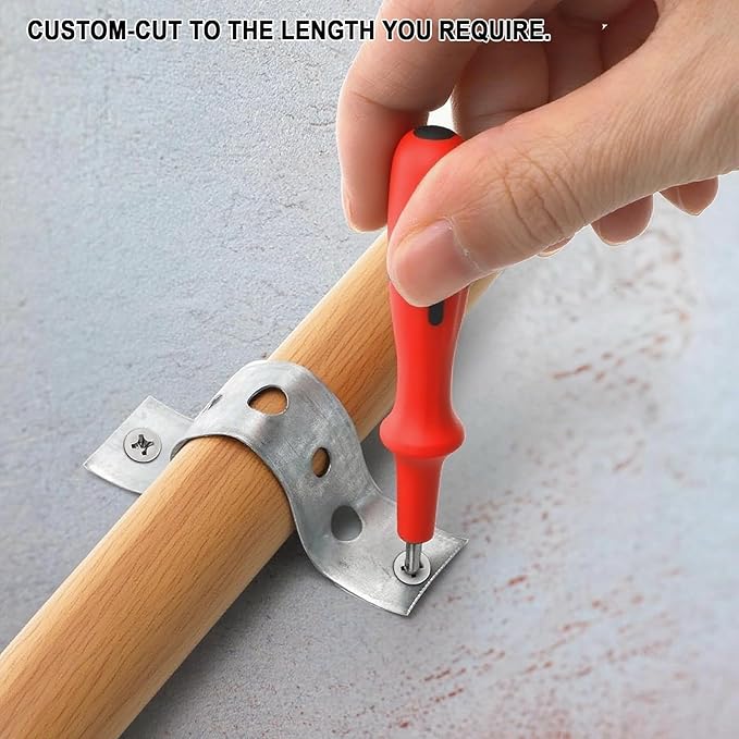 Galvanized Metal Strap 3/4" x 100 FT, Heavy Duty Metal Hanger Strapping with Holes for Plumbing, HVAC & Construction | Includes Storage Case & Work Gloves
