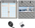 Thermal Window Cover for Wintern, Window Insulation Kit Blackout Oxford Curtain, Thicken Warm Waterproof Attic Insulation Blanket, Draft Blocker in Home RV 38 39 47 57 62 63in(Grays,67x114in)