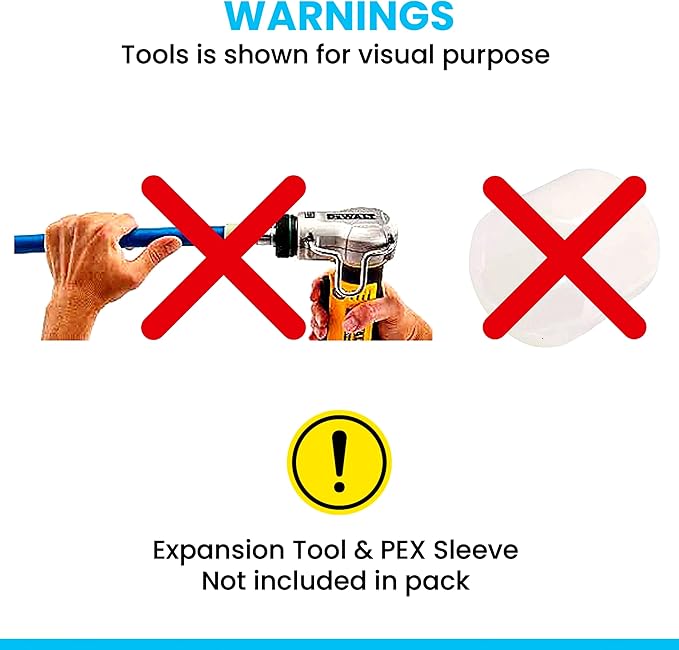 Pex A Fittings –1/2" inch Pex Fittings Set | Elbow, Tee & Coupler Kit | ASTM F1960 Certified PPSU | For Water Supply & Radiant Heating [Pack of 30]