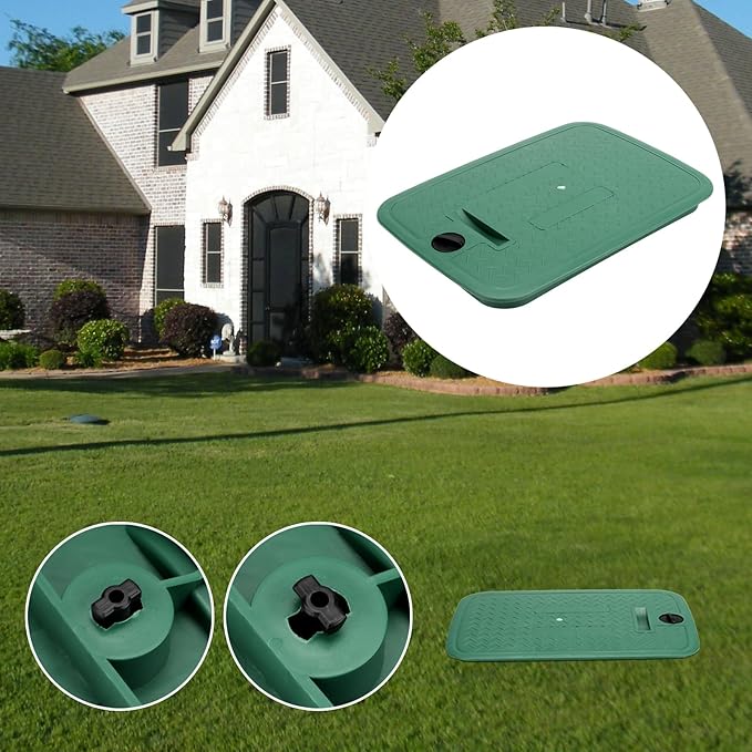 1 Pcs 12x17 Inches Rectangle Valve Box Cover Lid Replacement for Outdoor Green Sprinkler System Irrigation Control Water System Lawn (12x17 in)