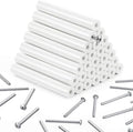 64 Pieces Electrical Outlet Spacers Electrical Outlet Box Extender Kit Includes 16 Pcs 3 Inch Switch and 48 Pcs 1-1/2 Inch 6-32 Thread Flat Head Device Mounting Long Screws (White)