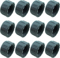 12-Piece 3/4 Inch PVC Inner Teeth Pipe Plugs - PVC Threaded Water End Cap Connectors for Irrigation Systems and Water Supply Lines