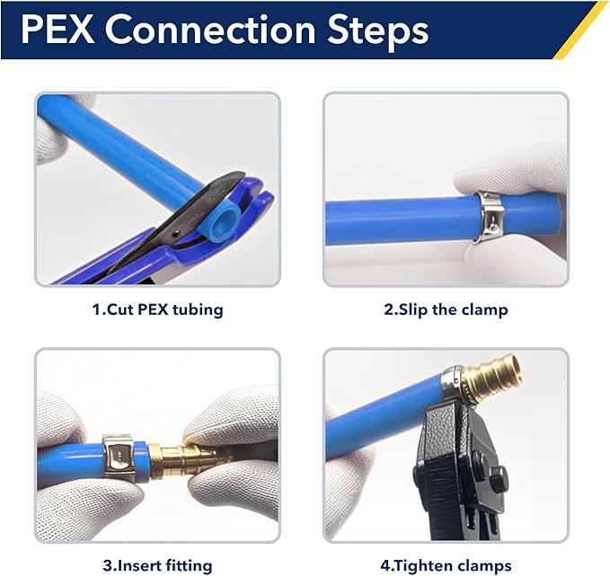 2-Pack 1/2" Brass Drop Ear Elbow, 1/2Pex Fitting, 1/2 No Lead，Corrosion-Resistant, NSF UPC Certified.ASTM F1807