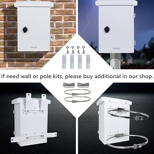 Nema Outdoor Enclosure Electrical Box - 19.7x15.7x9.8 Outdoor Weatherproof Enclosure Exterior Box Ventilated Enclosure hinged Outdoor Galvanized Electrical Ventilation Design(500x400x250mm)