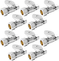 Straight Stop Valve,1/2" Nominal (5/8" OD) Compression x 3/8" OD Straight Shut-off Valve with 1/4 Turn on/off (Pack of 10)(VALVE122)