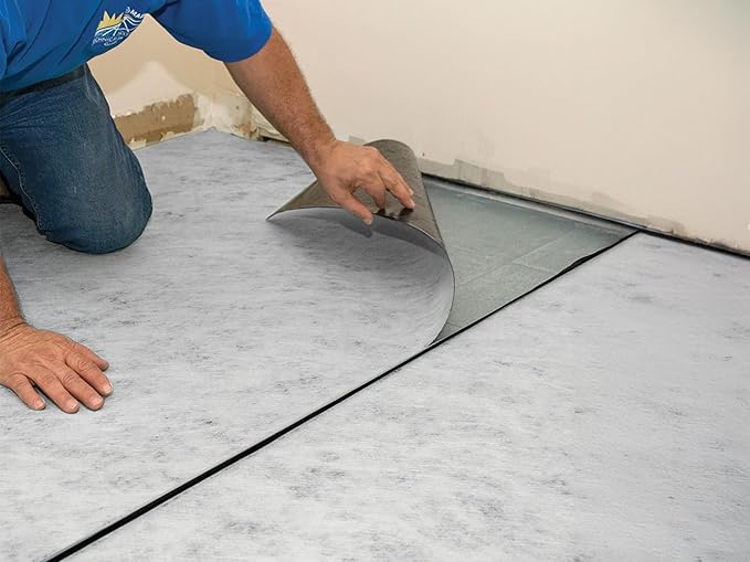 Mapei Mapeguard 2 Crack Isolation, Waterproofing, Sound Reduction, Lightweight, Peel and Stick Membrane, 225 Sq Ft Roll, Load-Bearing, 1 Mm Thick Underlayment for Ceramic Tile and Stone Tile