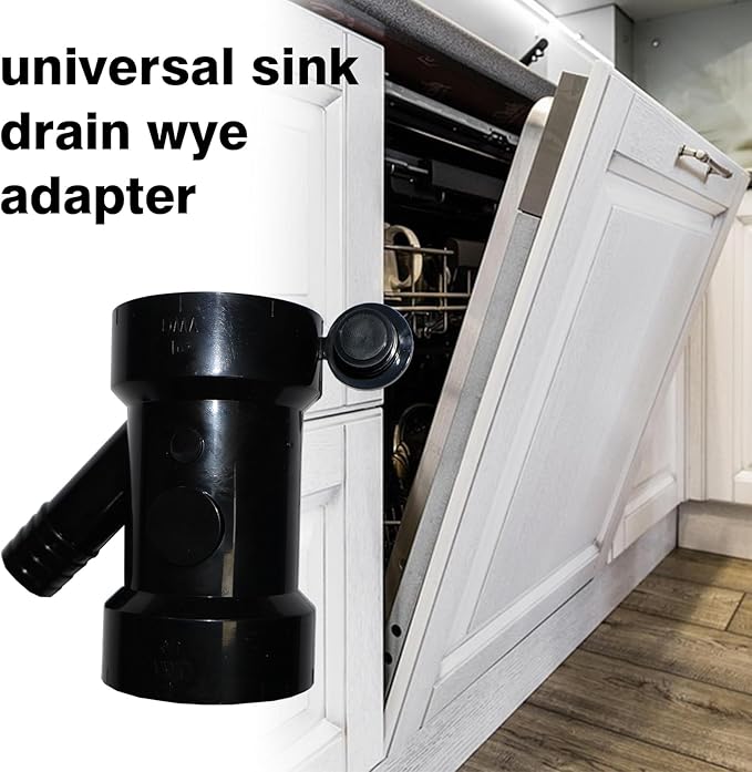 QPQ 60519 Dishwasher and Condensate Line, ABS Glue-in Condensate Line Fitting, Black,WYE 1-1/2 Inch x 1-1/2 Inch x 3/4 Inch