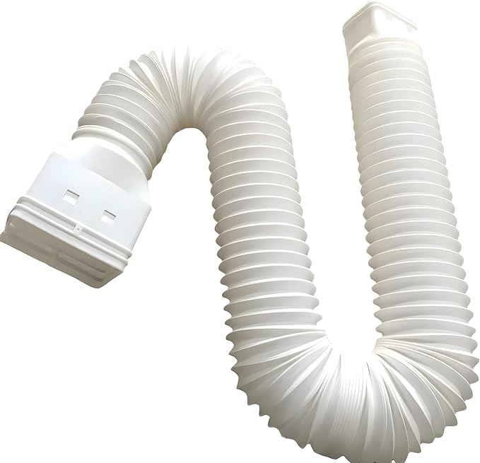 White 2 pack flexible rain gutter downspout extensions flexible, drain downspout extender,rainwater drainage ditch joint, can be extended from 21 inches to 68 inches