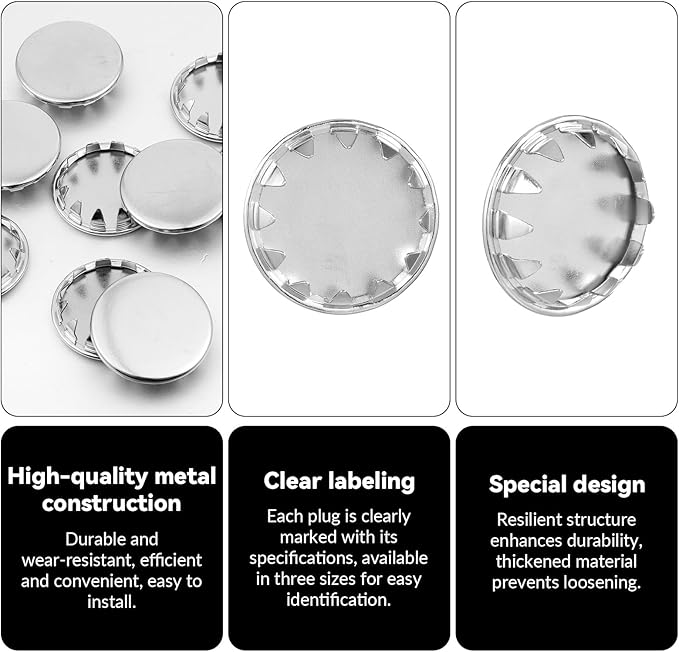 12 Pcs Knockout Seal Electrical Box, 3/4 Inch Knockout Plugs Steel Cable Connector Electrical Conduit Fittings Round Removable Seal Box Repair Kit Steel Instant Plugs for Closure Unused Outlets