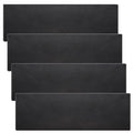 Rocaris 4 Pcs 4 X 12 X 1/4 Inch A36 Steel Plate Hot Rolled, Steel Base Plate for Construction Boards, Structure Support, Weldable Square and Industrial