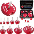 9Pcs Double Blade PVC Pipe Reamer, 1/2inch, 3/4inch, 1inch, 1-1/4inch,1-1/2inch, 2inch, 2-1/2inch,3inch, 4inch Head Aluminum, Fitting Saver, Socket Saver For SCH40, ABS PVC Pipe