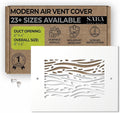 SABA Home Decor White Air Vent Cover - Acrylic Plexiglass 4" x 6" Duct Opening (6" x 8" Overall) Return Grille Decorative Covers for Walls & Ceilings NOT for Floor USE, Waves