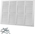 20"W x 16"H [Duct Opening Size] Steel Return Air Grille, Air Return Vent Cover for Ceiling and Sidewall - HVAC Air Vent Covers - [Outer Dimensions: 21.75"W x 17.75"H]